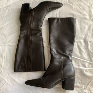 CHINESE LAUNDRY- Brown Leather Heeled Boots- Shop Now